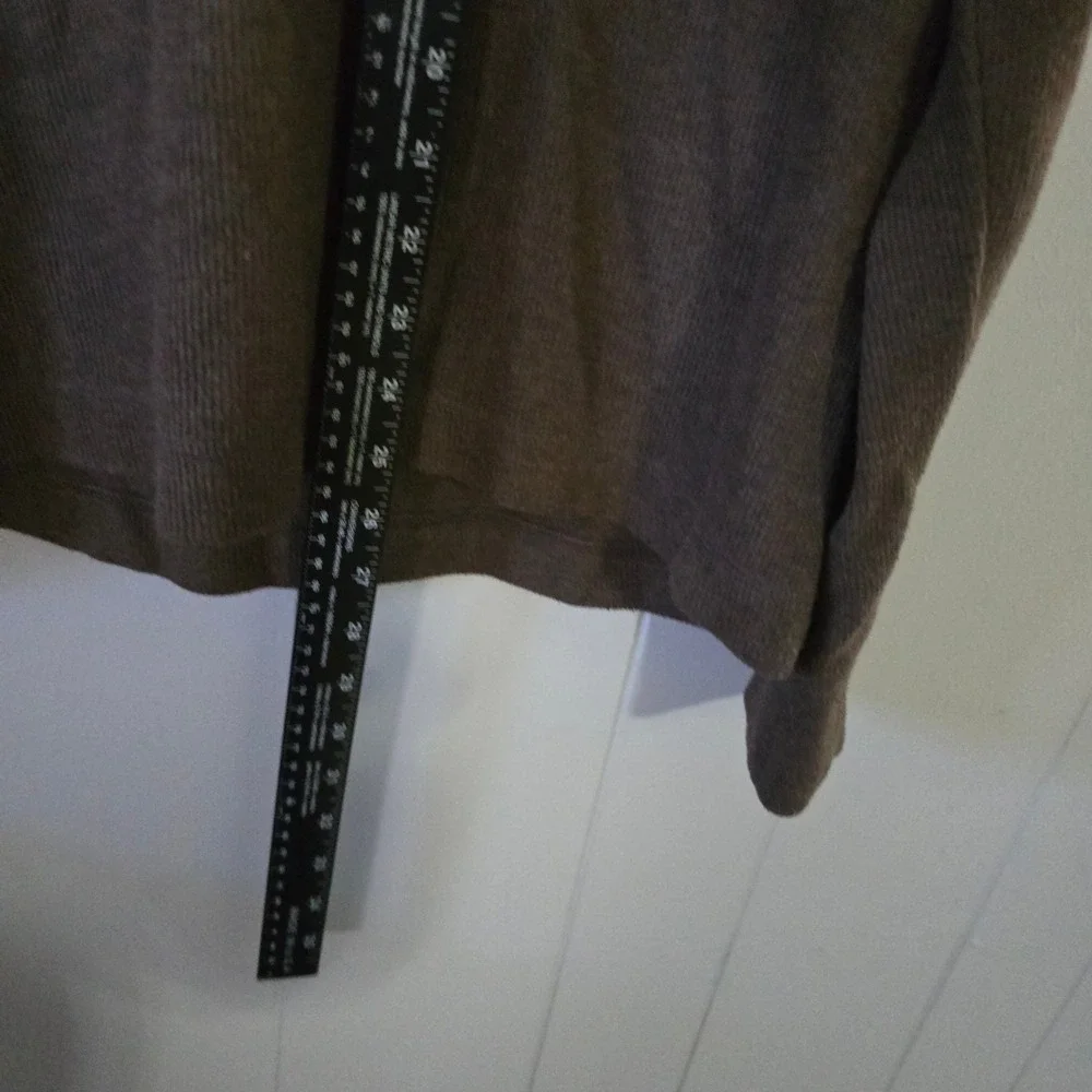 Banana Republic Hoodie Mens M Brown Waffle Knit Thermal Raglan‎ Pullover